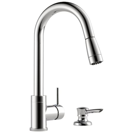 Peerless Apex Integrated Pull-Down Kitchen Faucet With Soap Dispenser P188104LF-SD